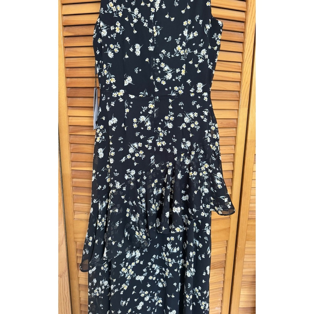 Karl Lagerfeld Women's Floral Sleeveless Ruffle Maxi Dress Black Floral NWT Sz 0 - Picture 7 of 8